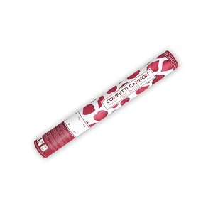 Kézi party konfetti kilövő ágyú, szerpentin ágyú, 40 cm-es, piros rózsaszirom töltettel